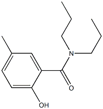 2-hydroxy-5-methyl-N,N-dipropylbenzamide Struktur