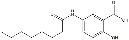 2-hydroxy-5-octanamidobenzoic acid Struktur