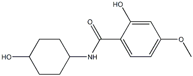 2-hydroxy-N-(4-hydroxycyclohexyl)-4-methoxybenzamide Struktur