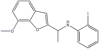 2-iodo-N-[1-(7-methoxy-1-benzofuran-2-yl)ethyl]aniline Struktur