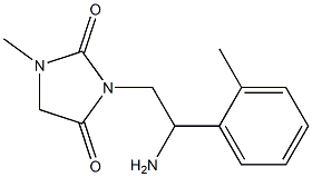 3-[2-amino-2-(2-methylphenyl)ethyl]-1-methylimidazolidine-2,4-dione Struktur