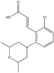 3-[2-chloro-6-(2,6-dimethylmorpholin-4-yl)phenyl]prop-2-enoic acid Struktur