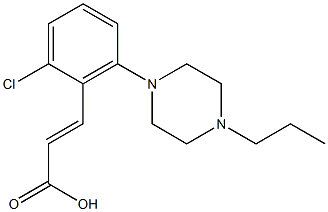 3-[2-chloro-6-(4-propylpiperazin-1-yl)phenyl]prop-2-enoic acid Struktur