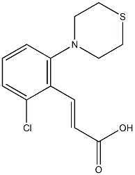 3-[2-chloro-6-(thiomorpholin-4-yl)phenyl]prop-2-enoic acid Struktur