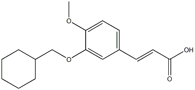 3-[3-(cyclohexylmethoxy)-4-methoxyphenyl]prop-2-enoic acid Struktur