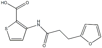 3-[3-(furan-2-yl)propanamido]thiophene-2-carboxylic acid Struktur