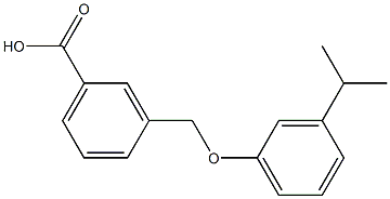 3-[3-(propan-2-yl)phenoxymethyl]benzoic acid Struktur