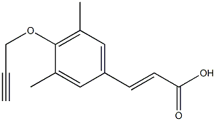 3-[3,5-dimethyl-4-(prop-2-yn-1-yloxy)phenyl]prop-2-enoic acid Struktur