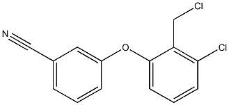 3-[3-chloro-2-(chloromethyl)phenoxy]benzonitrile Struktur