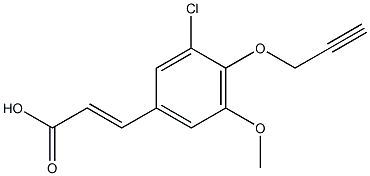 3-[3-chloro-5-methoxy-4-(prop-2-yn-1-yloxy)phenyl]prop-2-enoic acid Struktur