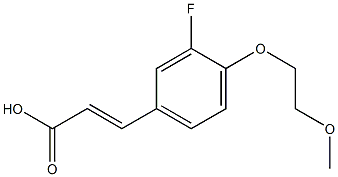 3-[3-fluoro-4-(2-methoxyethoxy)phenyl]prop-2-enoic acid Struktur