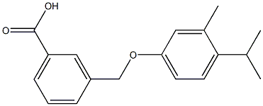 3-[3-methyl-4-(propan-2-yl)phenoxymethyl]benzoic acid Struktur