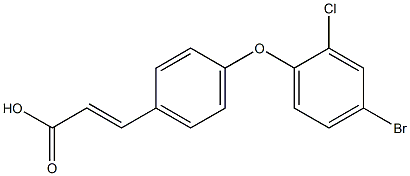 3-[4-(4-bromo-2-chlorophenoxy)phenyl]prop-2-enoic acid Struktur