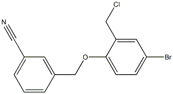 3-[4-bromo-2-(chloromethyl)phenoxymethyl]benzonitrile Struktur