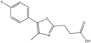 3-[5-(4-fluorophenyl)-4-methyl-1,3-oxazol-2-yl]propanoic acid Struktur