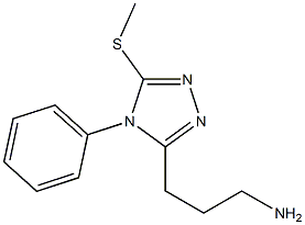 3-[5-(methylthio)-4-phenyl-4H-1,2,4-triazol-3-yl]propan-1-amine Struktur