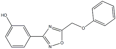 3-[5-(phenoxymethyl)-1,2,4-oxadiazol-3-yl]phenol Struktur