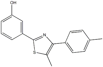 3-[5-methyl-4-(4-methylphenyl)-1,3-thiazol-2-yl]phenol Struktur