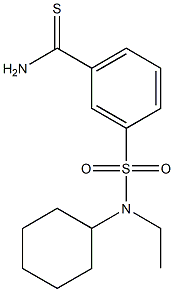 3-[cyclohexyl(ethyl)sulfamoyl]benzene-1-carbothioamide Struktur