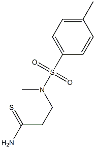 3-[methyl(4-methylbenzene)sulfonamido]propanethioamide Struktur