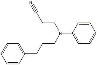 3-[phenyl(3-phenylpropyl)amino]propanenitrile Struktur