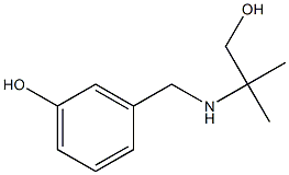 3-{[(1-hydroxy-2-methylpropan-2-yl)amino]methyl}phenol Struktur