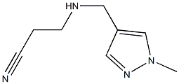 3-{[(1-methyl-1H-pyrazol-4-yl)methyl]amino}propanenitrile Struktur