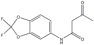 N-(2,2-difluoro-2H-1,3-benzodioxol-5-yl)-3-oxobutanamide Struktur