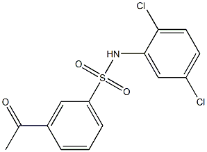 N-(2,5-dichlorophenyl)-3-acetylbenzene-1-sulfonamide Struktur