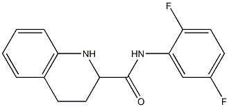 N-(2,5-difluorophenyl)-1,2,3,4-tetrahydroquinoline-2-carboxamide Struktur