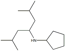 N-(2,6-dimethylheptan-4-yl)cyclopentanamine Struktur