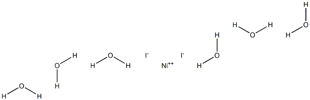 Nickel(II) iodide hexahydrate Struktur