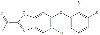 5-chloro-6-(2,3-dichlorophenoxy)-2-methylthio-1H-benzimidazole sulfoxide Struktur