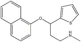 (+)-N-METHYL-3-(1-NAPHTHYLOXY)-3-(2-THIENYL)PROPANAMINE Struktur