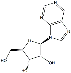 9-(b-D-Ribofuranosyl)purine Struktur