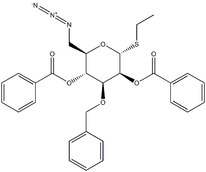 Ethyl6-azido-2,4-di-O-benzoyl-3-O-benzyl-6-deoxy-a-D-thiomannopyranoside Struktur