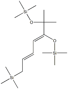 2-Methyl-3,5-heptadiene, 7-trimethylsilyl-2,3-bis(trimethylsilyloxy)- Struktur