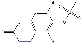 Coumarin, 5,7-dibromo-3,4-dihydro-6-mesyloxy- Struktur