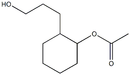 Cyclohexanepropanol, 2-acetoxy- Struktur