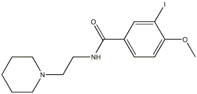 N-(2-(1'-piperidinyl)ethyl)-3-iodo-4-methoxybenzamide Struktur