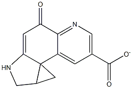 1,2,9,9a-tetrahydrocyclopropa(c)pyrido(3,2-e)indol-4-one-7-carboxylate Struktur