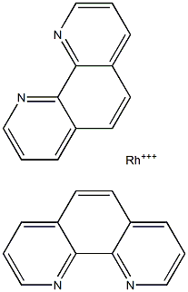 bis(1,10-phenanthroline)rhodium(III) Struktur