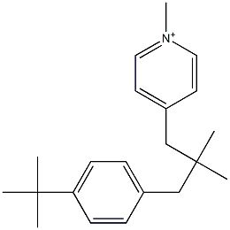 N-methyl-4-(2-methyl-2-(4-tert-butylbenzyl)propyl)pyridinium Struktur