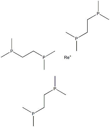 tris(1,2-bis(dimethylphosphino)ethane)rhenium(I) Struktur