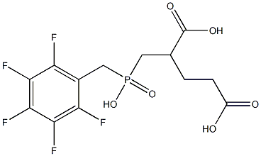 (2-((pentafluorophenylmethyl)hydroxyphosphinyl) methyl)pentanedioic acid Struktur