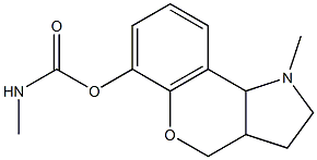 1-methyl-1,2,3,3a,4,9b-hexahydrochromeno(4,3-b)pyrrol-6-yl N-methylcarbamate Struktur