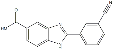 2-(3-Cyanophenyl)-1H-benzimidazole-5-carboxylic acid Struktur