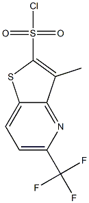 3-Methyl-5-trifluoromethyl-thieno[3,2-b]pyridine-2-sulfonyl chloride Struktur