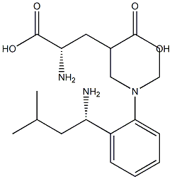 (S)-3-methyl-1-(2-(1-piperidinyl)phenyl)butyl amine glutamate Struktur