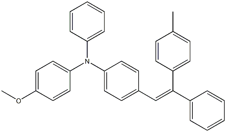 (Z)-N-(4-methoxyphenyl)-N-phenyl-4-(2-phenyl-2-p-tolylvinyl)Benzenamine Struktur